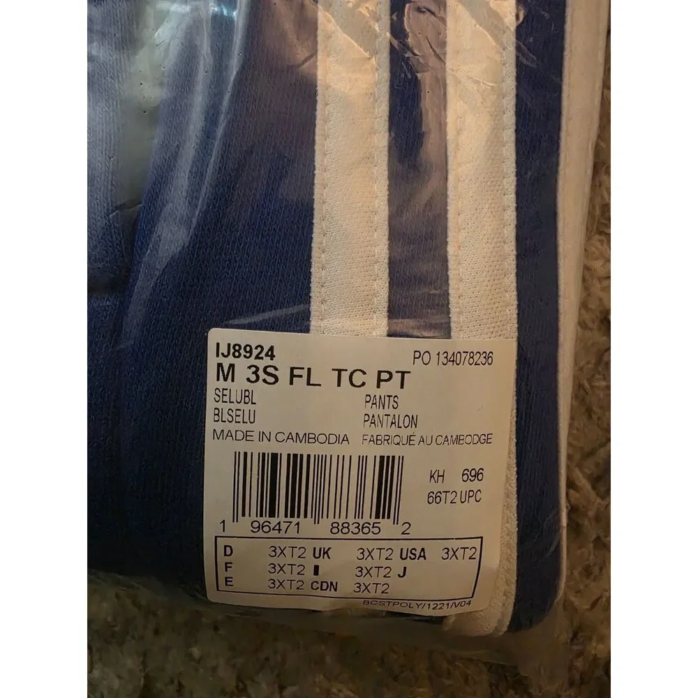 Adidas Men Big & Tall Royal Blue Sweatpants 3XT2